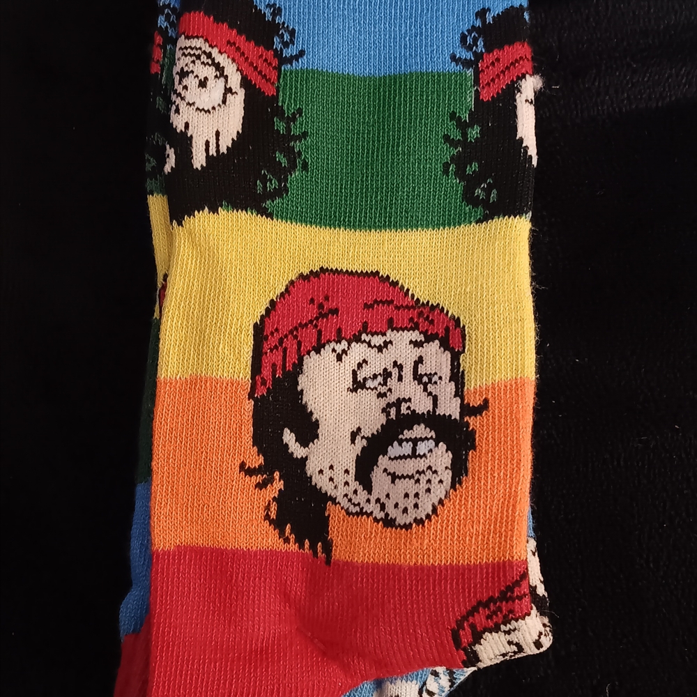 New Cheech & Chong 2pk Men's, Women's, Unisex Crew Length Socks Size L